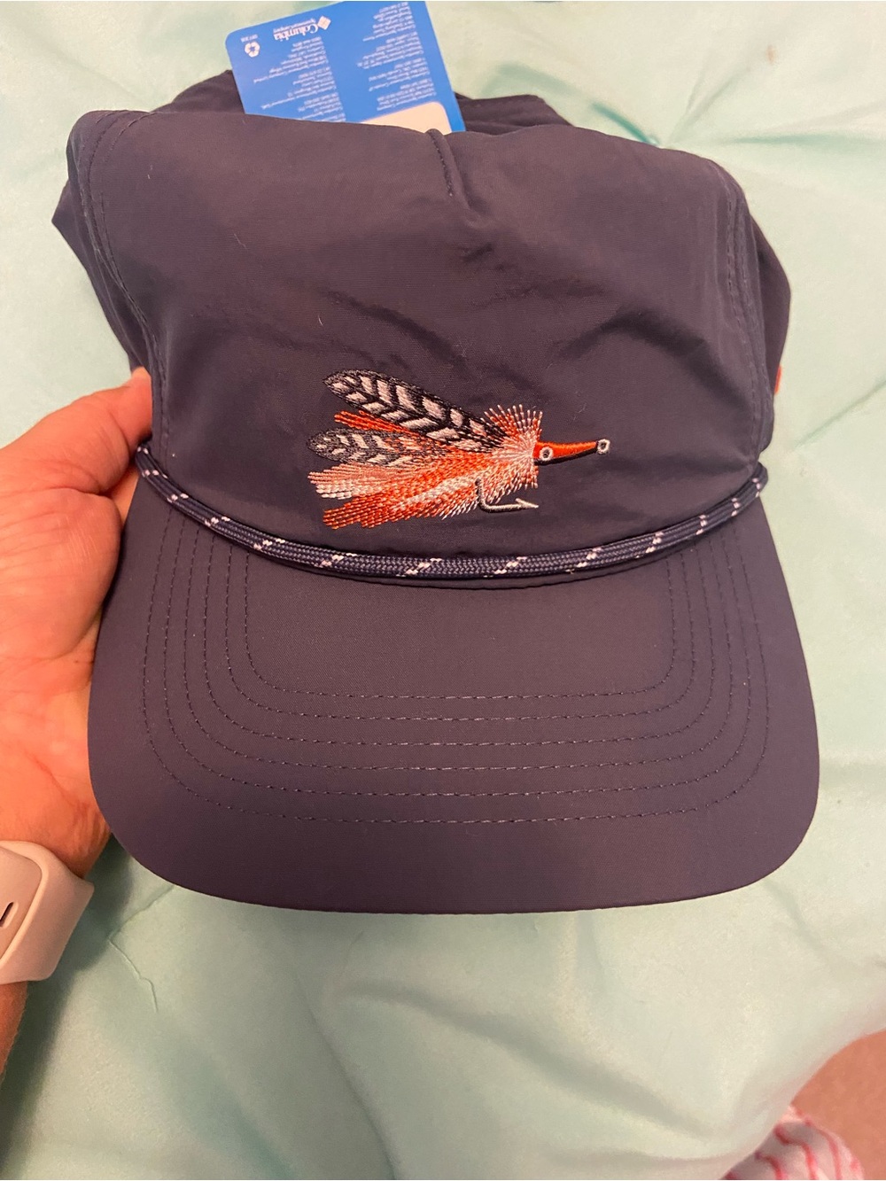 Columbia Navy Fishing Fly Embroidered Hat